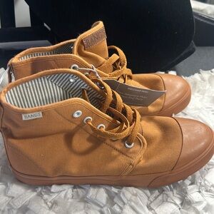 BANGS Shoes High Top Unisex Canvas Carmel Brown Women’s (8) Men’s (6.5)